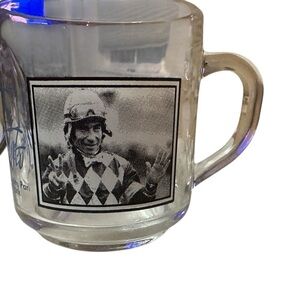 Rare Santa Anita Horse Racing Commemorative Glass Mug Set of 2